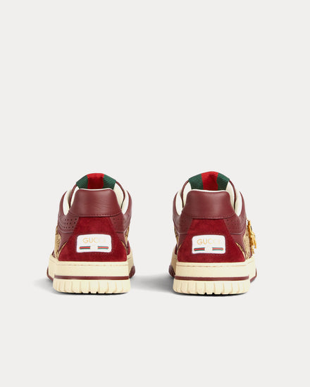 Gucci Re-Web with Horse-Shaped Charm Rosso Ancora Red Low Top Sneakers - 4
