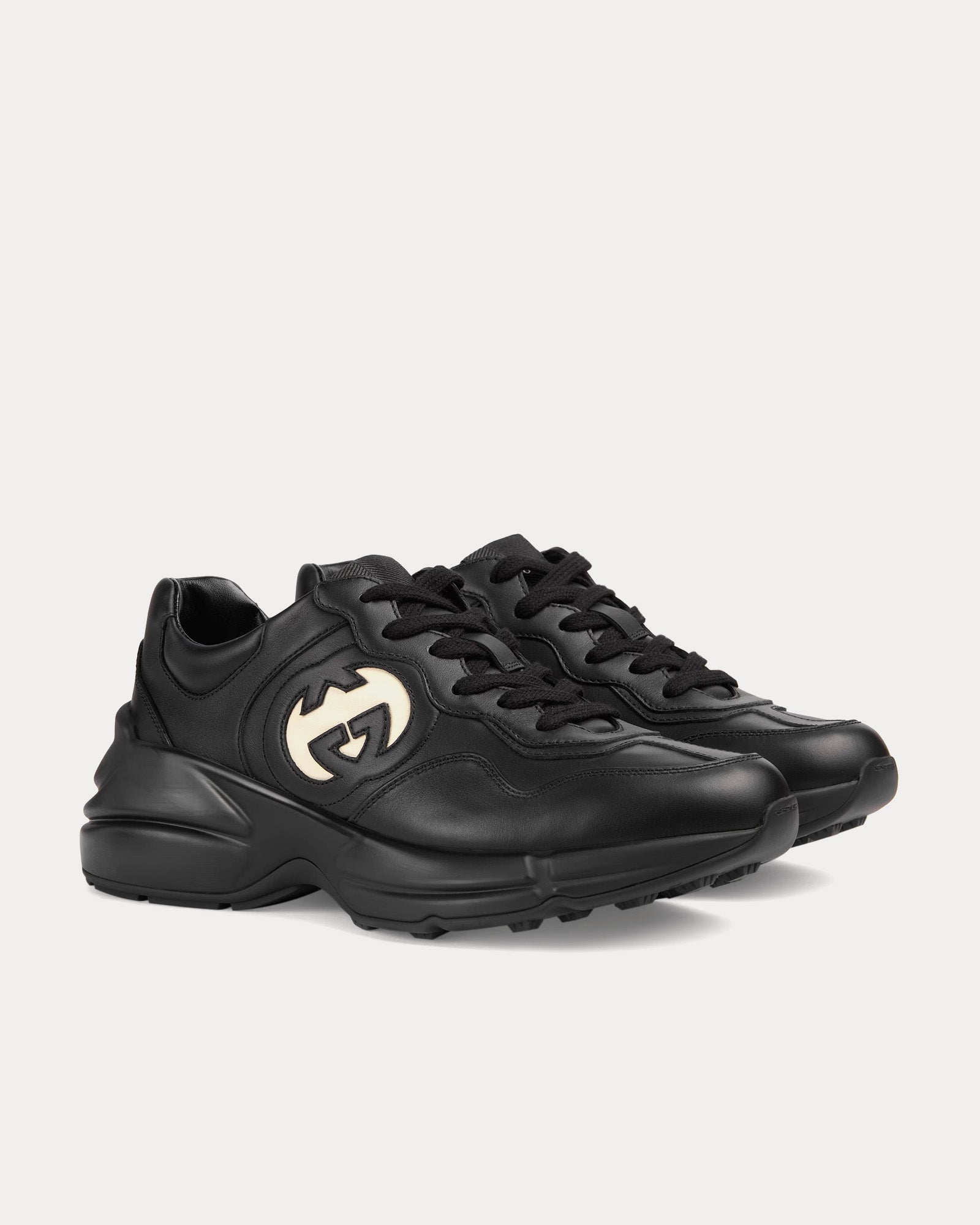 GG Rhyton Trainer Leather Black