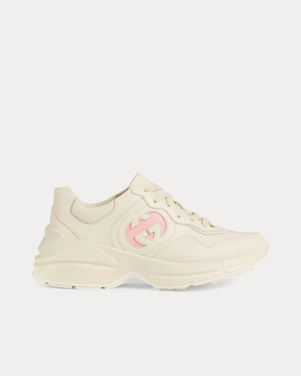 Gucci Rhyton Interlocking G Ivory Low Top Sneakers - 1