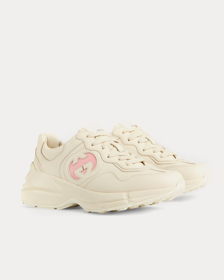 Gucci Rhyton Interlocking G Ivory Low Top Sneakers - 3