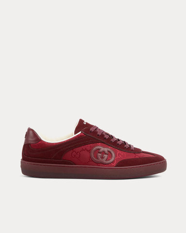 Gucci G75 Suede Rosso Ancora Low Top Sneakers
