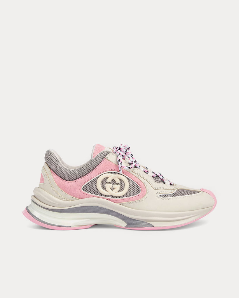 Gucci Run GG Suede Ivory / Pink Low Top Sneakers - Sneak in Peace