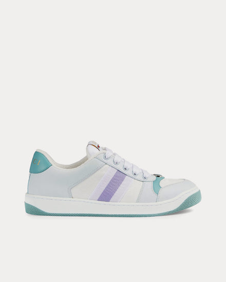 Gucci Screener Canvas Light Blue / White Low Top Sneakers - 1