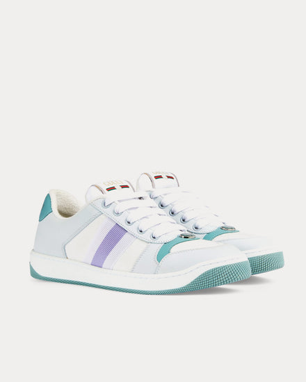 Gucci Screener Canvas Light Blue / White Low Top Sneakers - 3