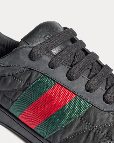 Gucci Screener with Padded Nylon Black Low Top Sneakers - 6