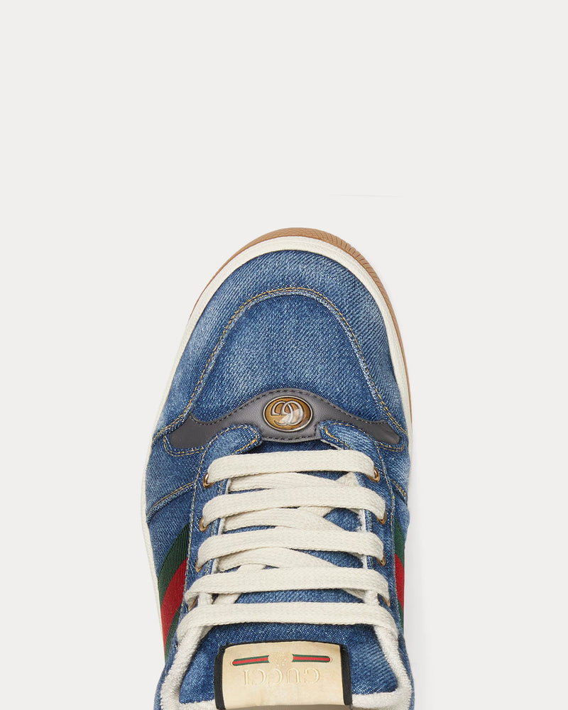 Men\'s Size 12.5 Gucci Screener GG Web Blue SPB-JB 366631 Gucci Screener | eBay main image 2