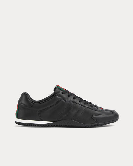 Gucci Shift Leather Black Low Top Sneakers - 1
