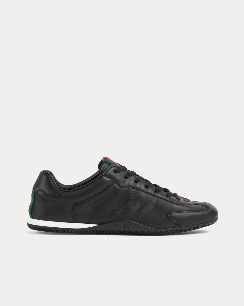 Gucci Shift Leather Black Low Top Sneakers - 1