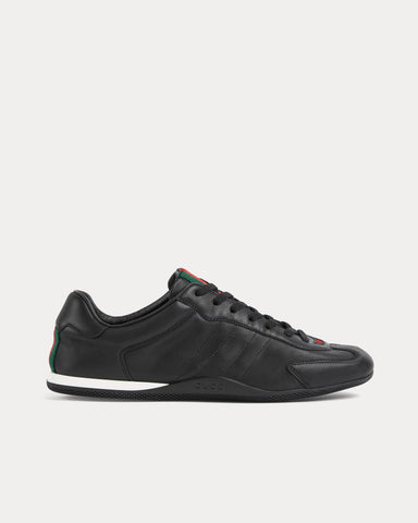 Gucci Shift Leather Black Low Top Sneakers