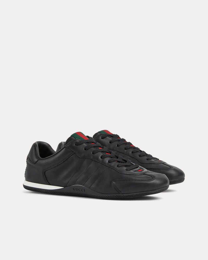 Gucci Shift Leather Black Low Top Sneakers - 3