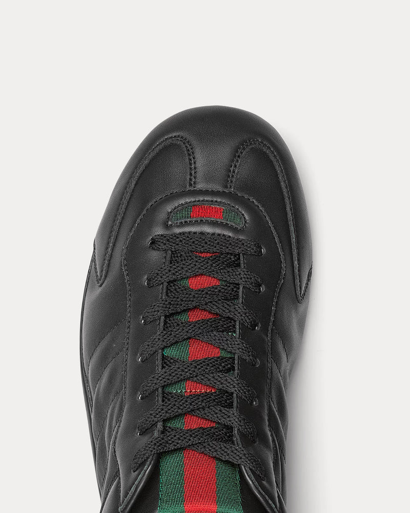 Gucci Shift Leather Black Low Top Sneakers - 5
