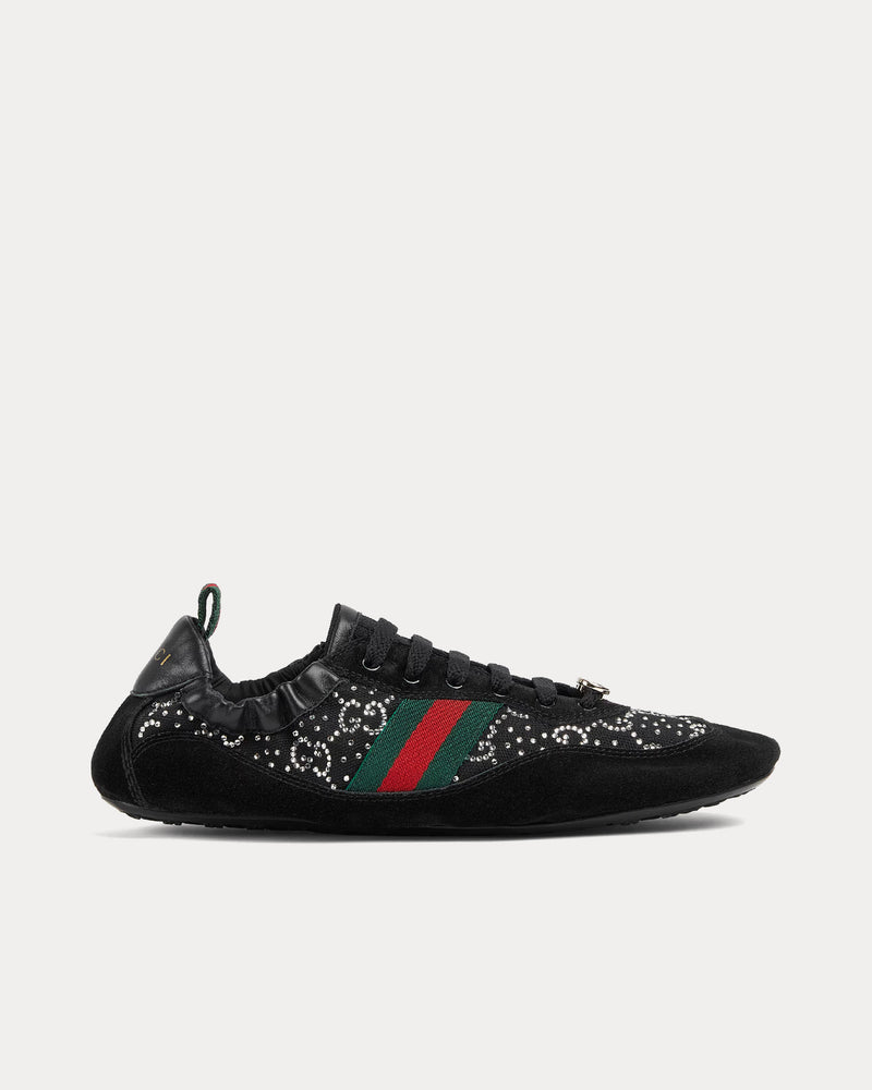 Gucci Shift GG Crystal Black Mesh Low Top Sneakers - 1