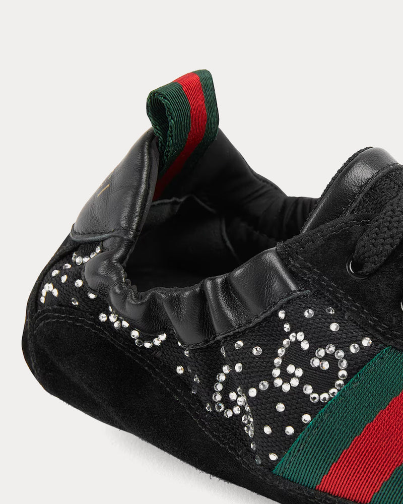 Gucci Shift GG Crystal Black Mesh Low Top Sneakers - 5