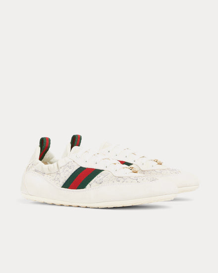 Gucci Shift GG Crystal Off White Mesh Low Top Sneakers - 3