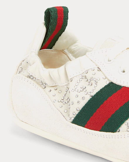 Gucci Shift GG Crystal Off White Mesh Low Top Sneakers - 5