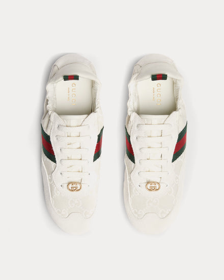 Gucci Shift Suede White Low Top Sneakers - 2