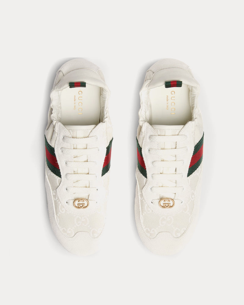 Gucci Shift Suede White Low Top Sneakers - 2