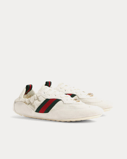 Gucci Shift Suede White Low Top Sneakers - 3