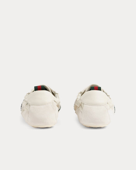 Gucci Shift Suede White Low Top Sneakers - 4