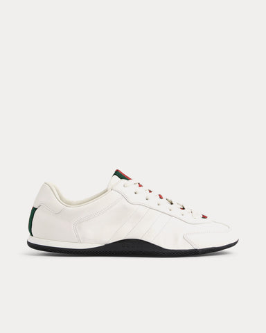 Gucci Shift Leather White Low Top Sneakers
