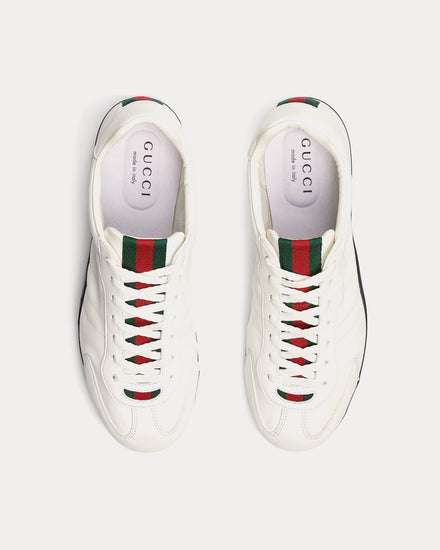 Gucci Shift Leather White Low Top Sneakers - 2