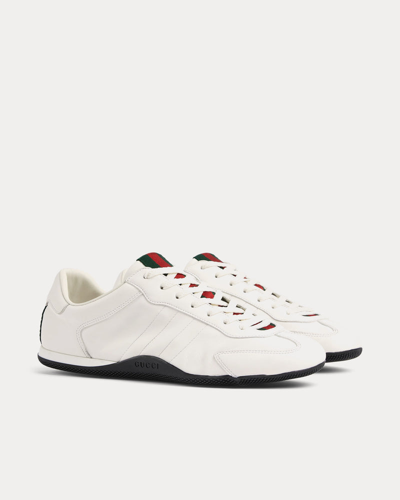 Gucci Shift Leather White Low Top Sneakers - 3