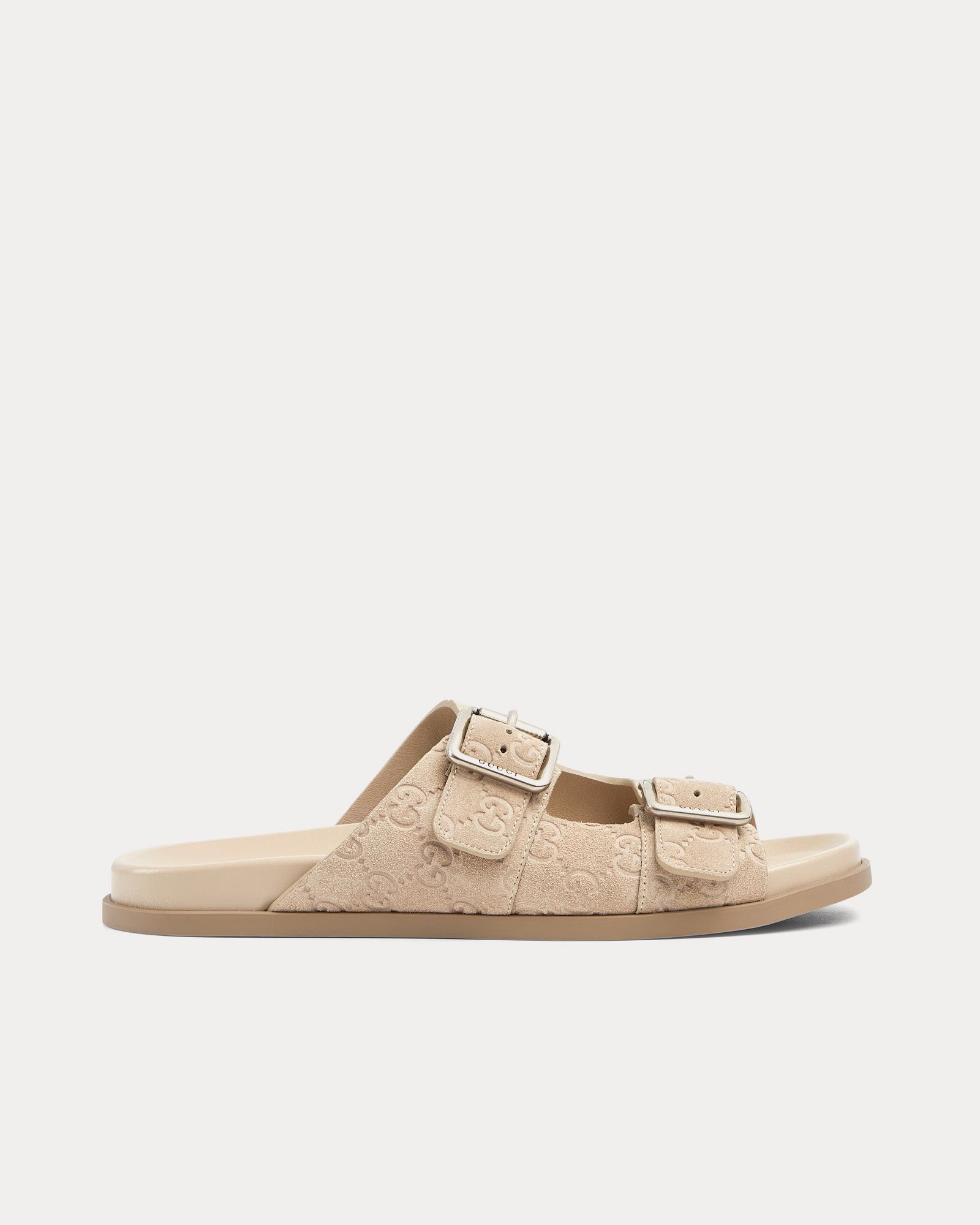 Gucci Tan Monogram Buckle Sandals Vintage Gucci clog sandals the coolest pair of... | Depop main image 2