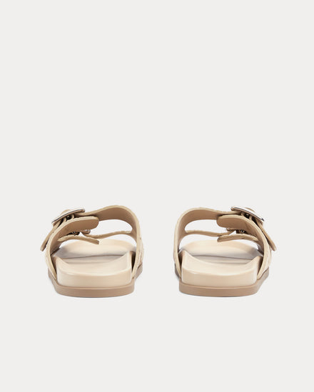 Gucci Slide Buckle GG Suede Oatmeal Sandals - 4