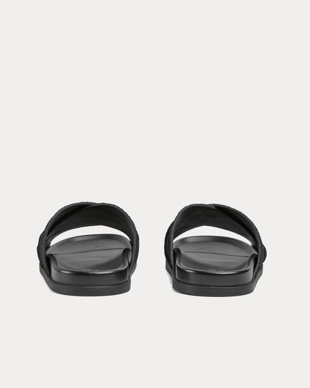 Gucci Slide Crossover GG Suede Black Sandals - 4