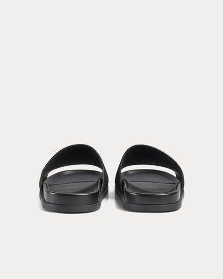 Gucci Slide Strap GG Suede Black Sandals - 4