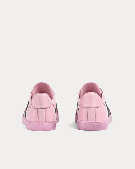 Gucci Stretch Leather Pink Low Top Sneakers - 4