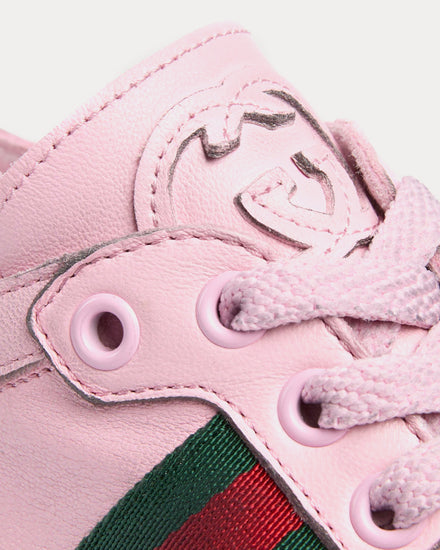 Gucci Stretch Leather Pink Low Top Sneakers - 5