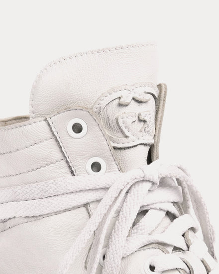 Gucci Stretch Leather White High Top Sneakers - 5
