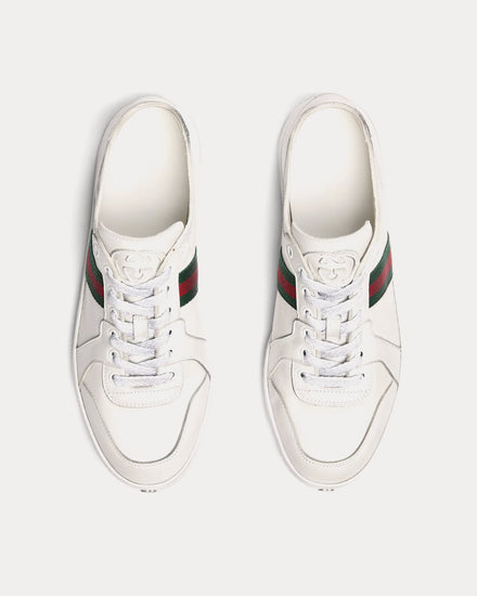 Gucci Stretch Leather White Low Top Sneakers - 2