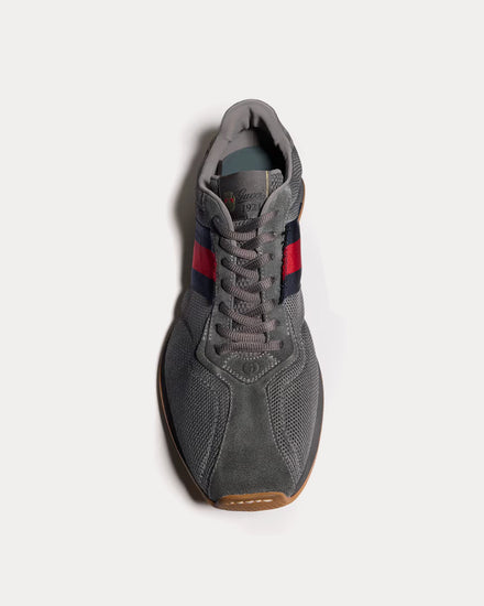 Gucci Tempo Mesh & Suede Dark Grey Low Top Sneakers - 2
