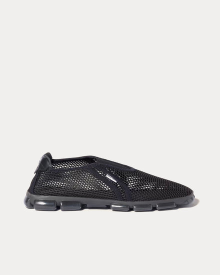 Miu Miu Technical Mesh Fabric Black Slip On Sneakers - 1