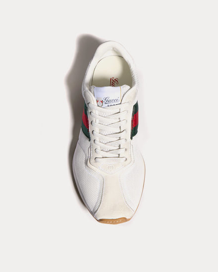Gucci Tempo Mesh & Suede White Low Top Sneakers - 2