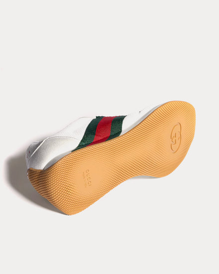 Gucci Tempo Mesh & Suede White Low Top Sneakers - 4