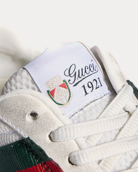 Gucci Tempo Mesh & Suede White Low Top Sneakers - 6