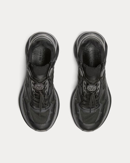 Gucci 2.0 Mesh & Leather Black / Grey Low Top Sneakers - 2