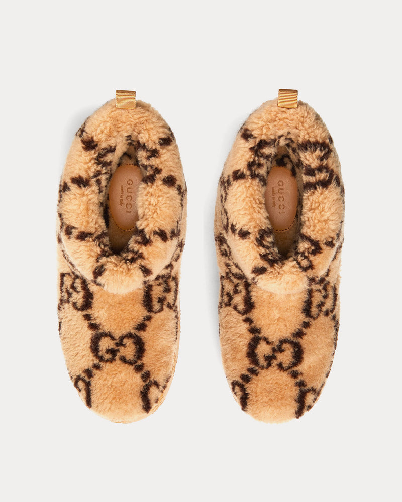 Gucci Ankle GG Merino Beige / Ebony Boots - 2