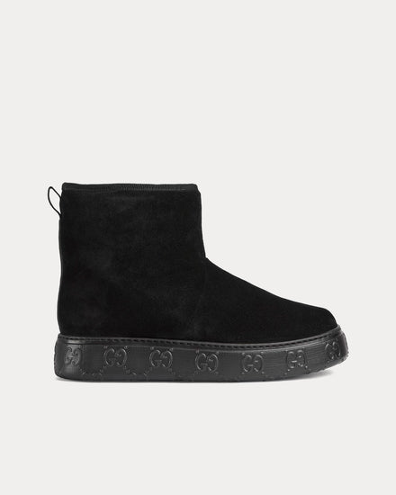 Gucci Ankle Suede Black Boots - 1