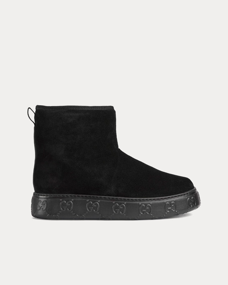Gucci Ankle Suede Black Boots - 1