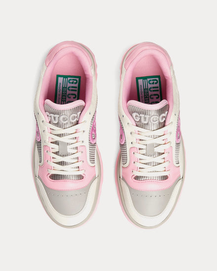 Gucci MAC80 Leather Off-White / Pink Low Top Sneakers - 2