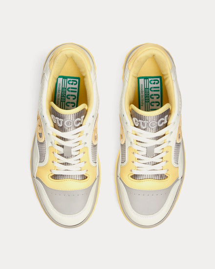 Gucci MAC80 Leather Off-White / Yellow Low Top Sneakers - 2