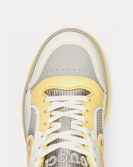 Gucci MAC80 Leather Off-White / Yellow Low Top Sneakers - 4