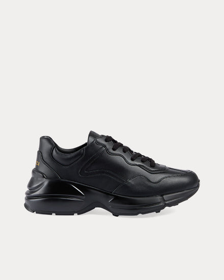 Gucci Rhyton Leather Black Low Top Sneakers - 1