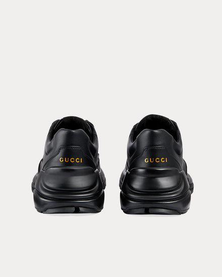 Gucci Rhyton Leather Black Low Top Sneakers - 4
