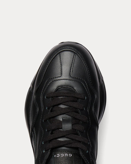 Gucci Rhyton Leather Black Low Top Sneakers - 5