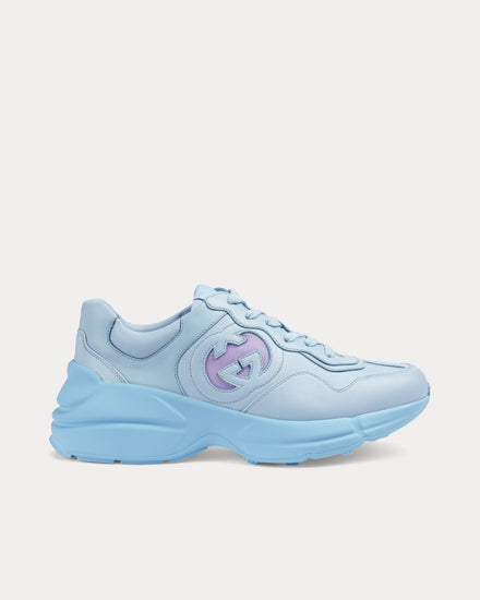 Gucci Rhyton Interlocking G Light Blue Low Top Sneakers - 1